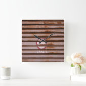 Rustic Grazie Shutter Napoli 1 スクエア壁時計 (ホーム)