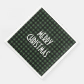 Rustic Green & Black Buffalo Plaid Merry Christmas (コーナー)