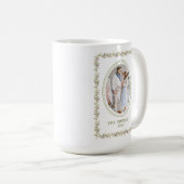 Rustic Green Botanical Christmas Mug コーヒーマグカップ (正面右)