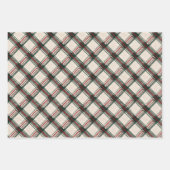 Rustic Green Christmas Plaid Wrapping Paper ラッピングペーパーシート (正面2)