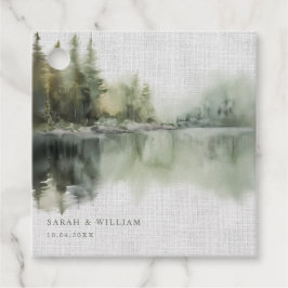 Rustic green forest wedding Favor Tags フェイバータグ