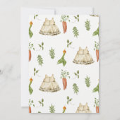 Rustic Green Girls Locally Grown Baby Shower 招待状 (裏面)