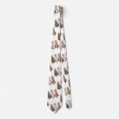 Rustic green gold Christmas trees minimalist tie ネクタイ (正面)