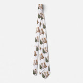Rustic green gold Christmas trees minimalist tie ネクタイ (裏面)