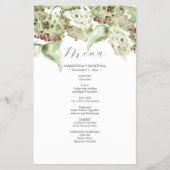 Rustic Green Hydrangea Wedding Decor Menus チラシ (正面)