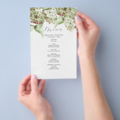 Rustic Green Hydrangea Wedding Decor Menus チラシ (ハンドル)