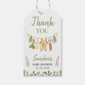 Rustic Green Locally Grown Baby Shower ギフトタグ (正面)