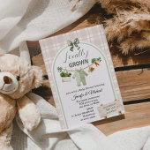 Rustic Green Locally Grown Baby Shower Invitation  招待状