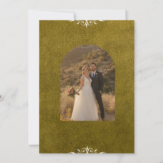 Rustic Green Mexican Wedding Invitation 招待状 (裏面)