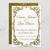 Rustic Green Mexican Wedding Invitation 招待状 (正面/裏面)