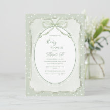 Rustic Green Vintage Baby Shower