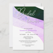 Rustic Green Violet Horizontal Streams 招待状 (正面)