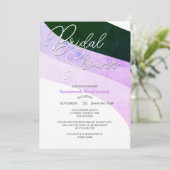 Rustic Green Violet Horizontal Streams 招待状 (スタンド正面)