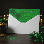 Rustic Green Wood St. Patrick’s Day Party  招待状