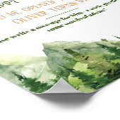 Rustic Green Woodland Time Capsule First Birthday  ポスター (角)