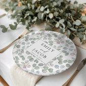 Rustic greenery Eucalyptus paper plate ペーパープレート
