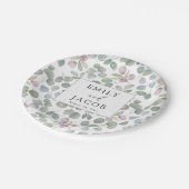 Rustic greenery Eucalyptus paper plate ペーパープレート (アングル)