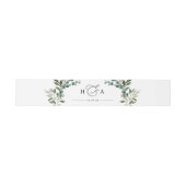 Rustic Greenery Monogram Wedding 招待状ベリーバンド (フラット)