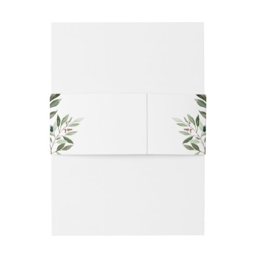 Rustic Greenery Monogram Wedding 招待状ベリーバンド (裏面例)