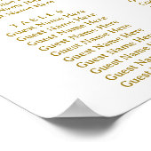 Rustic Greenery Wedding Table Plan ポスター (角)