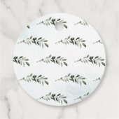 Rustic Greenery Wood Slice | ウェディングサンクスギフト フェイバータグ (裏面)