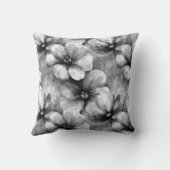 Rustic Grey Floral クッション (裏面)