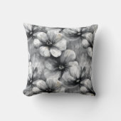 Rustic Grey Floral クッション (正面)