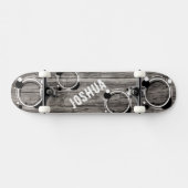 Rustic grey timber background Skateboard スケートボード (横)