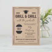 Rustic Grill & Chill Graduation BBQ Party 招待状 (スタンド正面)