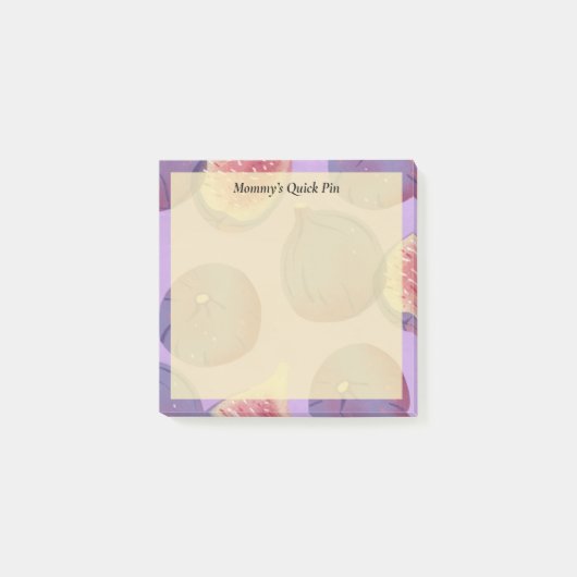 Rustic Hand-Painted Purple Fig ポストイット (正面)