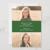 Rustic HandDrawn Mistletoe Pine Christmas 3 Photo シーズンカード (裏面)