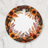 Rustic Harvest Fall Floral Wreath Thanksgiving  フェイバータグ (裏面)