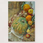 Rustic Harvest Still Life with Pumpkins and Apples ジグソーパズル (縦)