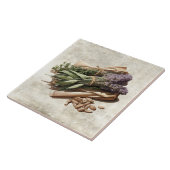 Rustic Herb Bunches Vintage  タイル (側面)