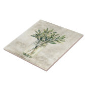 Rustic Herbs in Vintage Jar  タイル (側面)