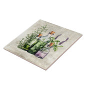 Rustic Herbs & Spices Vintage Bottles タイル (側面)