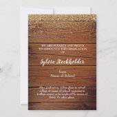 Rustic High School Graduation Announcement - photo カード (裏面)