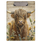 Rustic Highland Cow  クリップボード (正面)