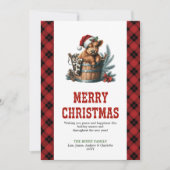 Rustic highland cow Christmas greeting card art シーズンカード (正面)