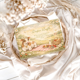 Rustic Highland Cow Diapper Raffle エンクロージャーカード