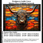 Rustic Highland Cow, Stained Glass EH1 Decoupage 薄葉紙