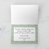 Rustic Highlands Mountain Scene Merry Christmas シーズンカード (内部)