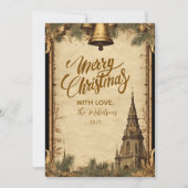 Rustic Holiday Bells Christmas シーズンカード (正面)