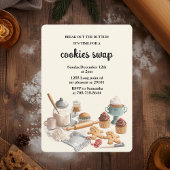 Rustic Holiday Cookie Swap | Cozy Christmas 招待状