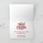 Rustic Holiday Horse Christmas シーズンカード (内部)