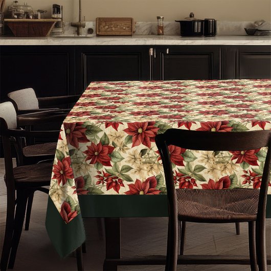 Rustic Holiday Tablecloth Watercolor Floral Charm テーブルクロス