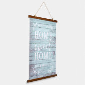 Rustic Home Sweet Home | 家族の名前 吊り下げ型タペストリー (傾斜あり)