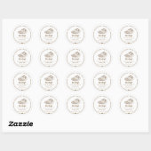 Rustic Homemade with Love Sketch Bakery Sticker ラウンドシール (シート)