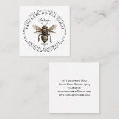 Rustic Honey Bee Apiary Beekeeper Honey Products  スクエア名刺 (正面/裏面)