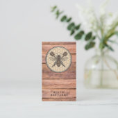 Rustic Honey Bee Beekeeper Apiary 名刺 (スタンド正面)